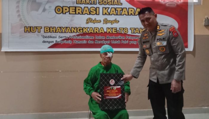 Sambut HUT Bhayangkara ke 78, Polda Sultra Gelar Bakti Kesehatan