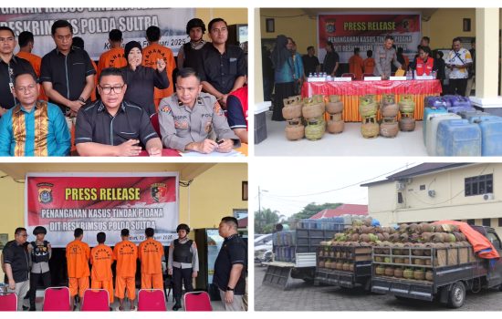 Ditreskrimsus Polda Sultra Ungkap Kasus Penyalahgunaan LPG 3 Kg dan BBM Subsidi
