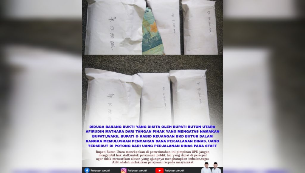 Bupati Sita Uang “Sunat” Perjalanan Dinas Staf DPRD Butur
