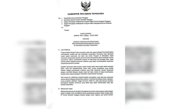 Gubernur Sultra Tegaskan Pencegahan Ketat Keracunan pada Program MBG