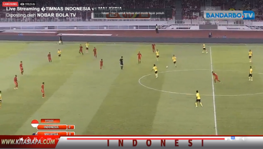Live TIMNAS INDONESIA vs MALAYSIA &ndash; Kualifikasi Piala Dunia 2022