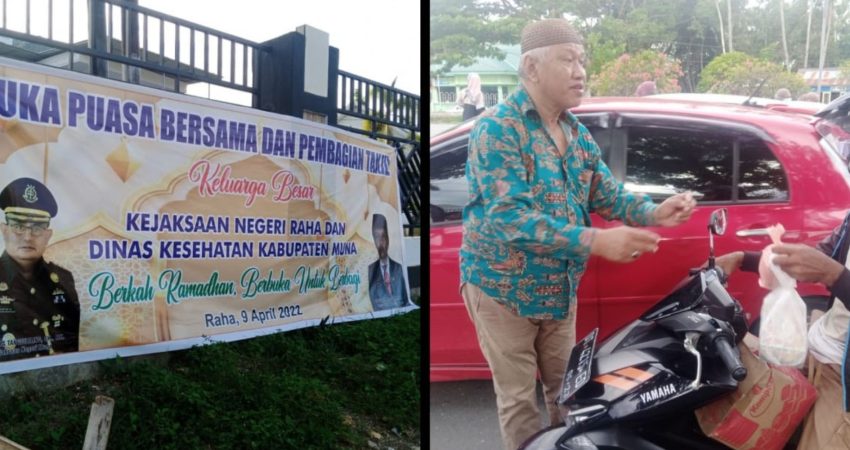 Berkah Ramadhan, Dinkes Muna Berbagi Takjil ke Para Pengendara