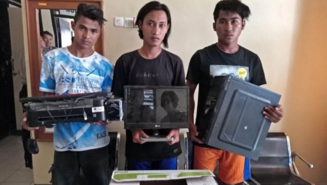 Tiga Warga Kolut Spesialis Maling Barang Elektronik Diringkus Aparat