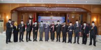 Pengambilan sumpah jabatan berlangsung di Ruang Serba Guna, Rumah Jabatan Gubernur Sultra, Selasa (9 Februari 2021).