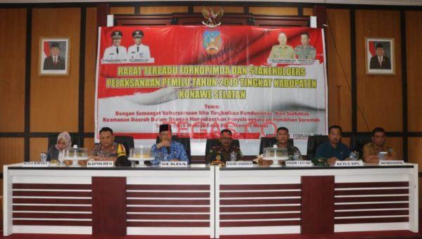 Jelang Pemilu 2019, Pemkab Konsel Gelar Rapat Terpadu﻿
