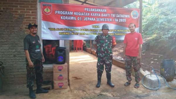 Pupuk Semangat Gotong Royong KOKAM Ikuti Kegiatan Koramil Jepara