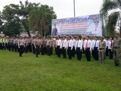 Upacara Gelar Pasukan Operasi Ramadhaniya Anoa Dimako Polres Konsel. FOTO : MAHIDIN