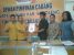 Tim Laskar 45 Andi Sugiarti MK saat mengembalikan berkas pendaftaran calon Bupati di sekretariat DPC Partai Hanura Kabupaten Bantaeng. FOTO ; SYAMSUDDIN