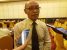 Minot Purwahono, Kepala KPw BI Sultra saat di wawancara sejumlah wartawan di salah satu hotel di Kendari. FOTO : LM FAISAL