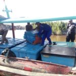 ABKnya yang bersandar dipelabuhan Tangkahan Nelayan Pulosarok, setelah dilumpuhkan Pol air Polres Aceh Singkil. FOTO : MAN