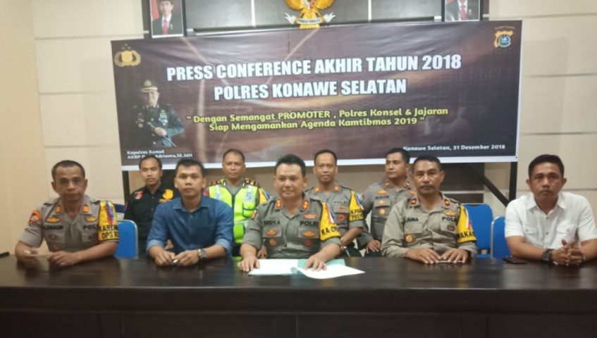 Tahun 2018 Polres Konsel Berhasil Tuntaskan 99 Kasus﻿