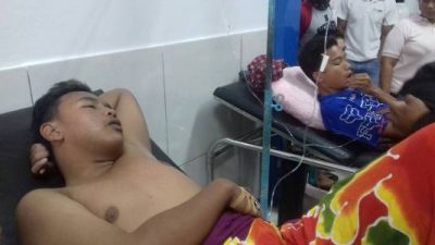 Dua Pemuda ini masih dalam perawatan intensif setelah tenggelam saat mandi di bendungan Ambalodangge Kecamatan Laeya. FOTO : MAHIDIN