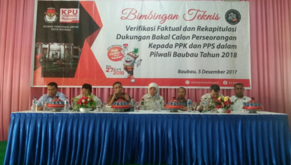 KPU Sultra Bekali PPK dan PPS Kota Bau-Bau Cara Vertual Dukungan Calon Perseorangan