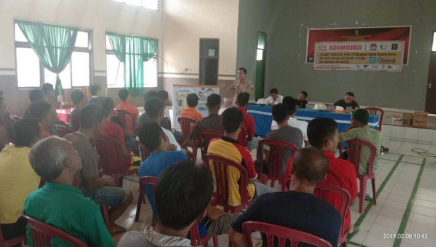 KPU Konawe Sosialisasi Perangi Politik Uang dan Hoax di Rutan Unaaha