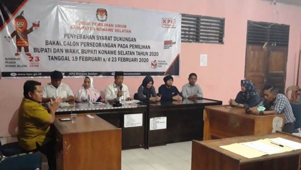 KPU Pastikan Pilkada Konsel 2020 Tak Ada Calon Perseorangan