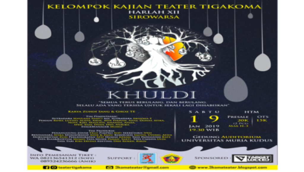 Teater Tigakoma Hadirkan Pertunjukan Kisah Adam dan Hawa