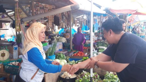 Kampanye di Pasar, Yudhianto: Kesejahteraan Pedagang Bukti Kemajuan Ekonomi