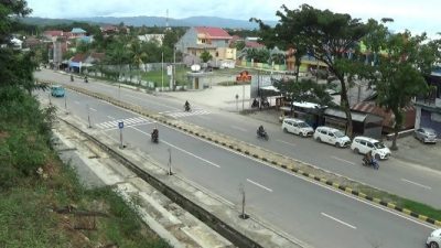 Kondisi Kota kolaka yang terpantau masih aman dari bencana banjir. FOTO : LAN