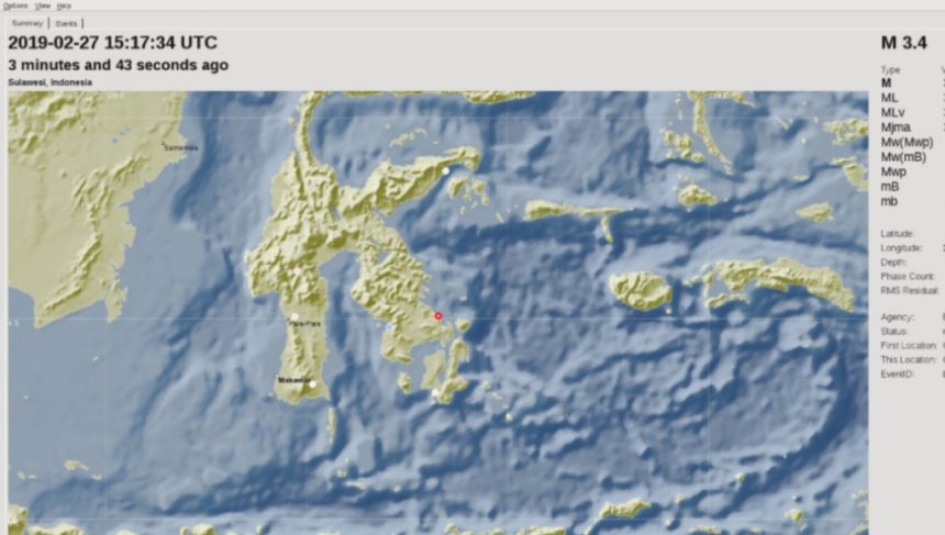 Lagi, Gempabumi Guncang Kendari, Tidak Berpotensi Tsunami﻿