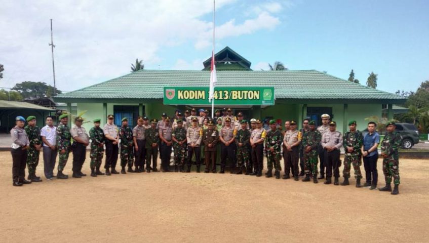 Sinergitas TNI Polri di Baubau Ciptakan Kondusifitas