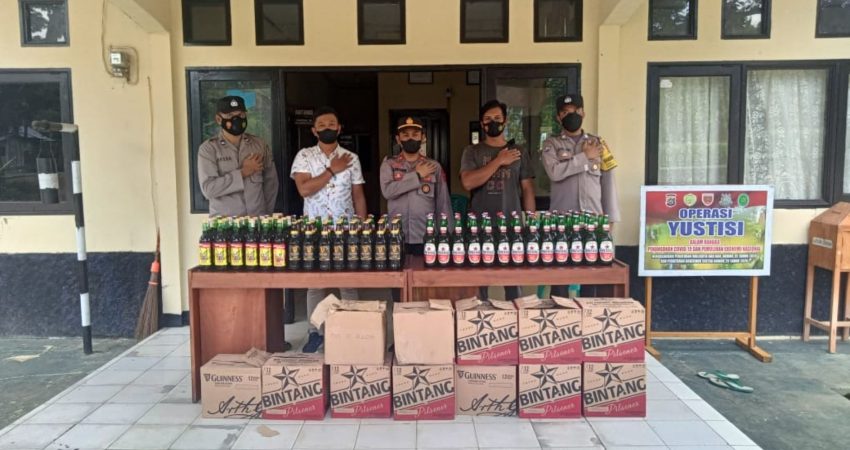 Operasi Pekat Anoa 2022, Polsek Bungi Amankan Ratusan Botol Miras Ilegal