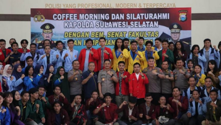 Polda Sulsel Gelar Coffee Morning dengan Mahasiswa dan Dosen