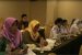 Pelajar dan Guru di Sultra saat mengikuti pelatihan terkait bahaya penggunaaan media Sosial yang di gelar oleh Kementerian di salah satu Hotel di kota Kendari. FOTO : FEBRI