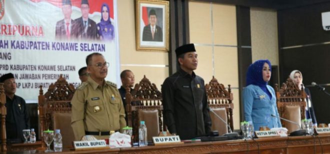 Paripurnakan LKPJ Pemda 2017, Ini Tanggapan Fraksi di DPRD Konsel