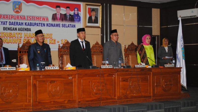 Sambut HUT ke XV, DPRD Konsel Bersama Pemda Gelar Paripurna Istimewa