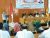 Bupati Buton Utara Abu Hasa saat memberikan sambutan usai melaunchin media center Pemda Butur. FOTO : MIRDAT
