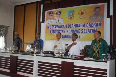 Arsalim Terpilih Secara Aklamasi Pimpin KONI Konsel