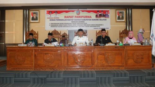 Pemda Konsel Serahkan RAPBD-P 2018, KUA-PPAS 2019 Mulai Dibahas
