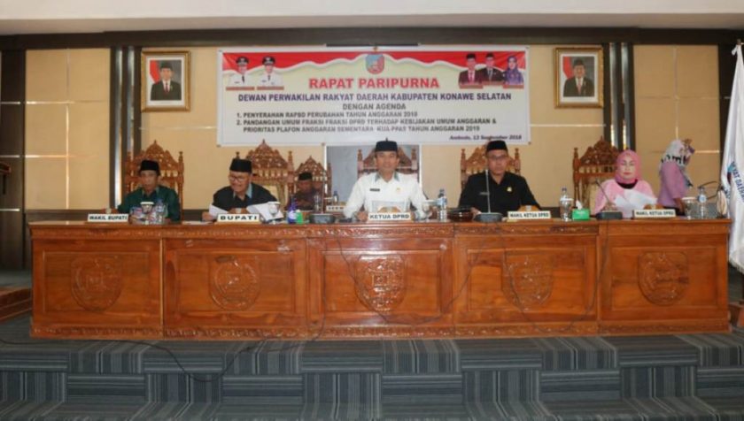Pemda Konsel Serahkan RAPBD-P 2018, KUA-PPAS 2019 Dibahas