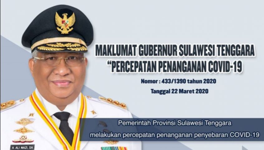 Maklumat Gubernur Sulawesi Tenggara Percepatan Penanganan Covid-19