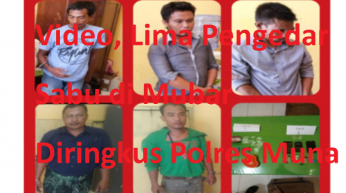 Video, Lima Pengedar Sabu di Mubar Diringkus Polres Muna