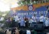 Menteri Kabinet Kerja era pemerintahan Presiden Joko Widodo dan Wakil Presiden Muhammad Jusuf Kalla menghibur para mahasiswa baru diacara penutupan Pelatihan Pembelajar Sukses Mahasiswa Baru (PPSMB) UGM 2017 . FOTO : NADHIR ATTAMIMI