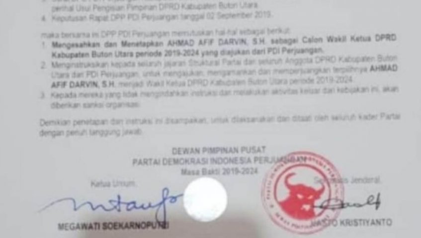 DPP PDIP Tunjuk Ahmad Afif Darvin Sebagai Calon Wakil Ketua DPRD Butur