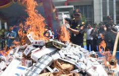 Bea Cukai Cabang Kendari,Musnakan Jutaan Batang Rokok Ilegal