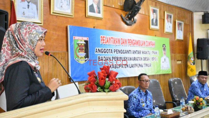 Bupati Lamtim Lantik Anggota BPD PAW﻿