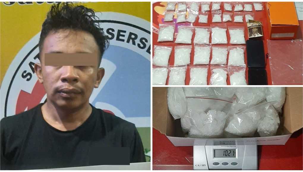 Tersangka Berinisial "I" dan barang bukti yang telah berhasil diamankan