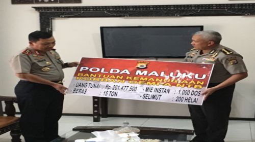 Polda Maluku Peduli Korban Gempa Lombok NTB