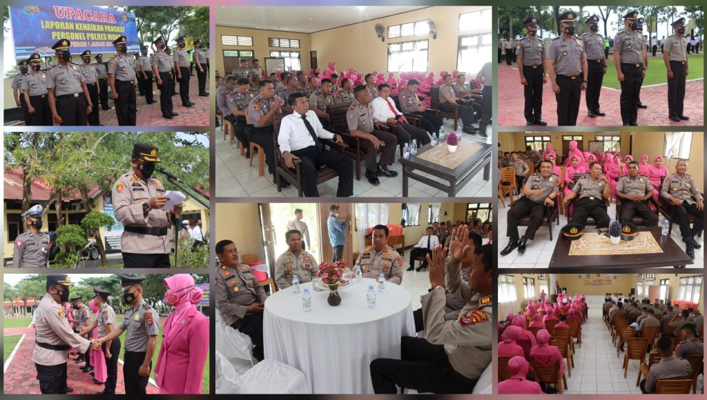 30 Personil Polres Muna Naik Pangkat, Kapolres Muna Titip  Pendekatan Humanis