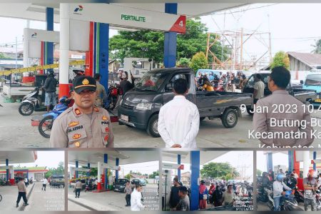 Ciptakan Kamtibmas Aman dan Kondusif, Polsek Katobu Tertibkan SPBU Abdul Kudus
