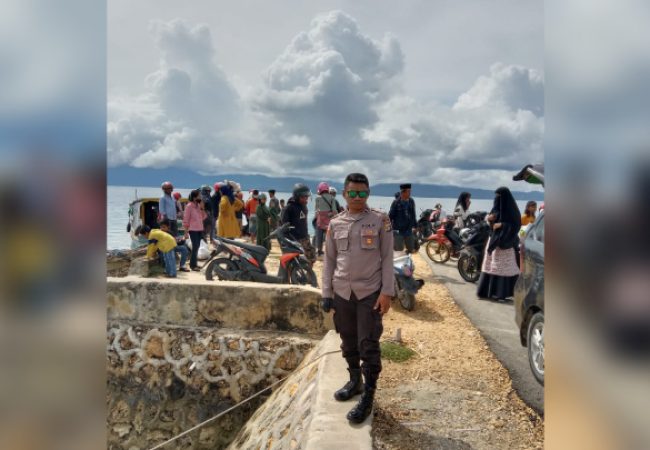 Arus Balik Lebaran 2023, Kapospol Kawasan Pelabuhan Laino Pastikan Keselamatan Penumpang