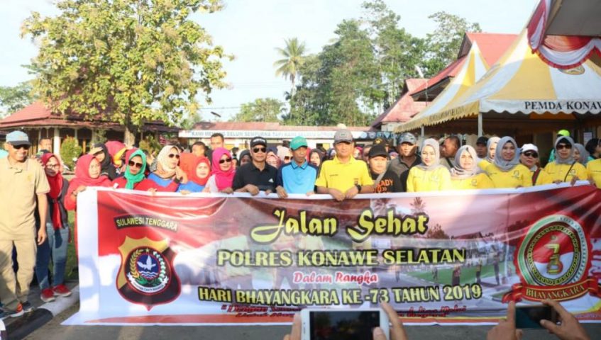 Sambut HUT Bhayangkara ke-73, Polres Konsel Gelar Berbagai Kegiatan Sosial﻿