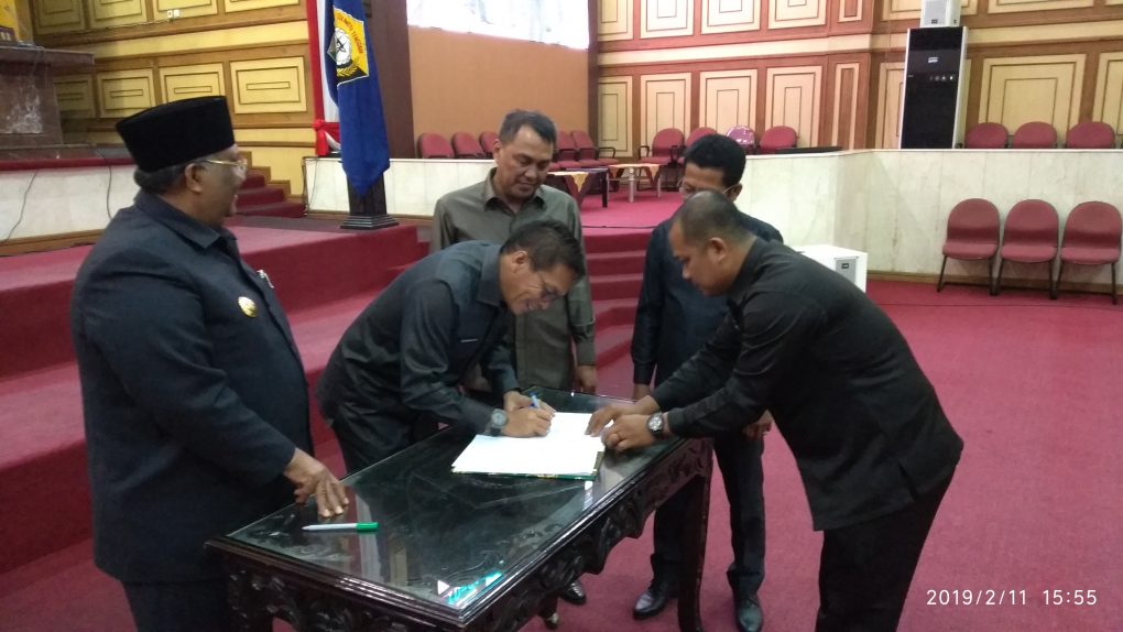 Eksekuti dan Legislatif Setuju RPJMD 2019 Jadi Perda﻿