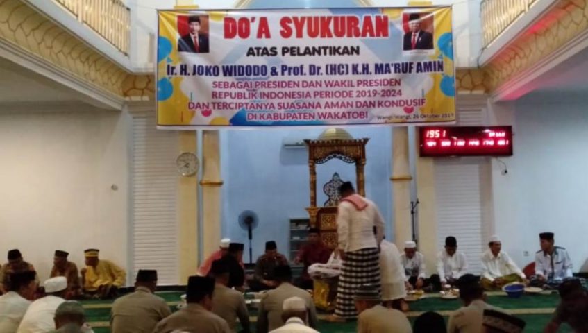 Doa Syukur Pemda Wakatobi untuk Jokowi-Maruf Amin