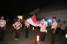 Bupati Jepara Ahmad Marzuki saat mengahdiri malam renuangan di hari pramuka. FOTO : DSW