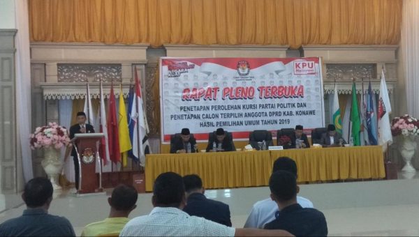﻿KPU Konawe Tetapkan Anggota DPRD Terpilih