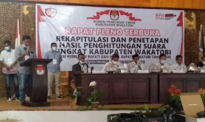 Pleno Terbuka, Cakada HATI Ungguli HALO di Pilkada Wakatobi